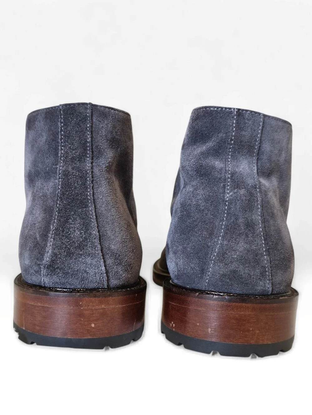 ANTONIO MAURIZI Italy Men Gray Suede Lace Up Ankle Boots 43/10